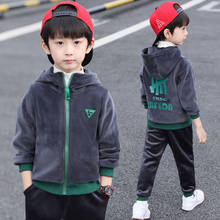 Fleece Spring Autumn Baby Boys Boys Set Kids Sweatshirts+Pants Outfits Teenage Casual Tops Children Clothing Suit High Quality 2024 - buy cheap