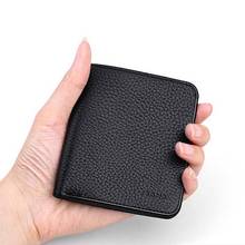 High-end brand leather mini wallet short men's fashion business ultra-thin multi-seat multi-function large-capacity card holder 2024 - buy cheap