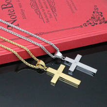 New Arrival Women Gold Color Cross Pendent Stainless Seel Cross Charm Necklace For Women Men Jewelry 2024 - buy cheap