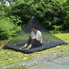 Tenda antimosquito portátil para uso ao ar livre, 220cm * 120cm * 100cm, barraca antimosquito para acampamento, montanha, pesca selvagem, triângulo, rede mosquiteira 2024 - compre barato