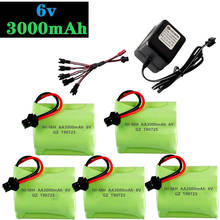 6v 3000mAh Battery and Charger For RC Cars Robots Tanks Gun Boats 6v NiMH Battery Aa 2400mah 6v Rechargeable Battery Pack 2024 - buy cheap