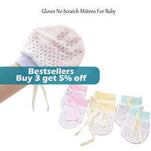 @ 1pair Newborn Baby Cotton Gloves No Scratch Mittens For 0-6 Months Boys Girls Перчатки Kids Baby Gloves 2024 - buy cheap