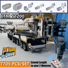 Juego de bloques de construcción modelo grúa teledirigida LTM11200 h para niños, juguete de construcción con motor de MOC-20920, con función de fuente de alimentación, para regalo de Navidad 2024 - compra barato