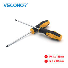 Veconor 2PCS Screwdriver Set Cross Head Flat Head Phillips Slot Type Screwdriving Tool 5.5x125mm PH1x125mm 2024 - buy cheap