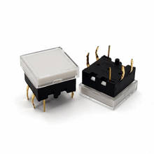 Pulsador de botón pulsador TS12, serie 13,4x13,4mm, cuadrado, LED, momentáneo, PCB, PCB, 5 uds. 2024 - compra barato