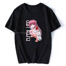 Мужская футболка Elfen, женская футболка, летняя хлопковая футболка, аниме, топы в стиле хип-хоп, Harajuku, уличная одежда 2024 - купить недорого