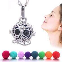 Owl Aromatherapy Diffuser Necklace Pendant Jewelry Hollow Cage Box Diffuser Locket Pendants Perfume Essential Oil Jewelry 2024 - buy cheap