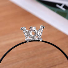 2017 Rushed Round Trendy Zinc Alloy Cute Rhinestone Tiara Hair Band Kid Girl Bridal Princess Prom Crown Headband 2024 - buy cheap