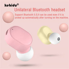 Миниатюрные наушники-вкладыши kebidu S8 с Bluetooth 5,0, гарнитура с сенсорным управлением и микрофоном, спортивные наушники, Беспроводные Hi-Fi наушники-вкладыши 2024 - купить недорого