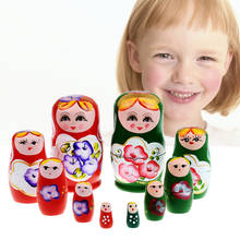 5pcs/Set Purple Dolls Matryoshka Wooden Russian Nesting Babushka Russian Hand Paint Lovely Christmas Toys Gifts dolls for kids 2024 - buy cheap