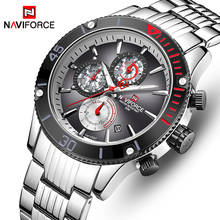 Naviforce men assista topo da marca grande dial relógios do esporte dos homens de luxo quartzo relógio de pulso cronógrafo masculino relogio masculino 2024 - compre barato