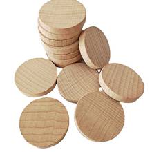 Círculos redondos de madera Natural sin terminar, piezas de juego de mesa, adornos, 3cm, 1,18 pulgadas, 20 Uds. 2024 - compra barato