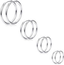 Stainless Steel Hoop Earrings Cartilage Hoop Earring Endless Earrings Sleeper Earrings Huggie Earring for Men Women Clicker 2024 - buy cheap