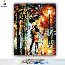 Pintura para colorir por números, pintura abstrata para casal com kits de 40x50 emolduradas 2024 - compre barato