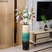 Chinese Classic Ceramics Vases Large Floor Vase Living Room Flower Insert Gradient Glaze Porcelain Crafts Home Decor Furnishings 2024 - buy cheap