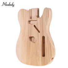 Muslady-Guitarra eléctrica sin terminar, cuerpo de madera, barril de Guitarra en blanco para estilo TELE, piezas de bricolaje 2024 - compra barato