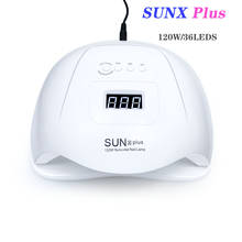 SUNXPlus 120W UV lámpara LED para secado de uñas 36 Uds LEDs Dual hands lámpara de uñas para curado esmalte de uñas de gel UV con Sensor temporizador pantalla LCD 2024 - compra barato