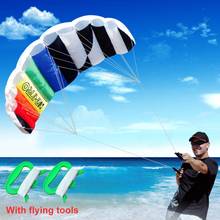 Dual-Line 98ft Stunt Kite Rainbow Sports Beach Stunt Kite Outdoor Sports Kite 2024 - buy cheap