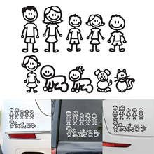 3D Stereo 38.5x28.5CM Family Members Car Stickers Cartoon Anime Car Stickers Window Decoration Car Sticker Decal Accessories 2024 - buy cheap