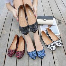 44 45 plus size flat shoes woman sexy leopard print flats shallow mouth mixed color ballerina shoes female slip on loafers 2024 - buy cheap