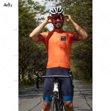 kafitt Orange blue Short Sleeve Couple cycling Triathlon suit  Cycling Skinsuit Maillot Ropa Ciclismo MTB women  Jumpsuit summer 2024 - buy cheap