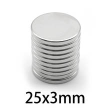 5-100pcs N35 Round Powerful Magnetic Magnets 25mm*3mm Neodymium Magnet Disc 25x3mm Permanent Magnet 25*3 mm 2024 - buy cheap