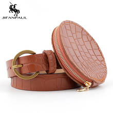 JEANPAUL Women's belt bag Circle Pin Buckles Belt female Deduction side gold buckle jeans wild belts for women free shipping 2024 - buy cheap