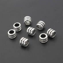 20pcs Tibetan Silver 4mm Big Hole Spacer Beads DIY Charms Necklace Bracelet Jewelry Making Findings Accessories 2024 - купить недорого