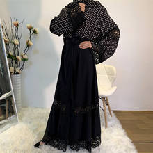 Abaya musulmán de Dubái a la moda, cárdigan de lentejuelas hecho a mano, bata Marocain, Kimono islámico turco, Ramadán Eid 2024 - compra barato