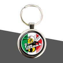 Chrome Motorcycle Keychain Key Ring Case for PIAGGIO VESPA GTS GTV LX LXV 125 250 300 Ie Super 2024 - buy cheap