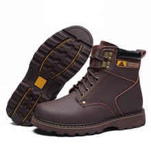 New Snow men Boots Protective and Wear-resistant Sole Brown Man Boots Warm and Comfortable Winter Walking Boots Big Size 38-46 2024 - buy cheap