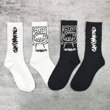 Calcetines de estilo Harajuku y Hip Hop para hombre y mujer, medias divertidas de Skateboard, ropa de calle, color blanco y negro, Unisex 2024 - compra barato