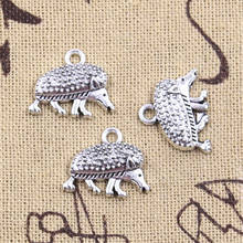 15pcs Charms Animal Hedgehog Porcupine 14x17mm Antique Silver Color Pendants Making DIY Handmade Tibetan Finding Jewelry 2024 - buy cheap