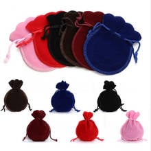 10pcs/lot 5x7/7x9/9x12cm Velvet Bag Drawstring Pouch Black Red Calabash Jewelry Packing Bags Wedding Christmas Gift Bag 2024 - buy cheap