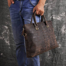 Мужской портфель из натуральной кожи, черный дизайнерский деловой портфель, модная дорожная сумка для ноутбука 16 дюймов, сумка-мессенджер Attache, портфель 7241-d 2024 - купить недорого