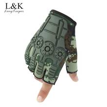 Longkeeper luva tática masculina, militar sem dedos antiderrapante para dirigir e atirar, para esportes ao ar livre 2024 - compre barato