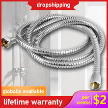 1.5 2M 3M Stainless Steel Plumbing Flexible Bathroom Bath Shower Tube Head Silicone Hose Water Pipe Washers Head Showerhead 2024 - buy cheap