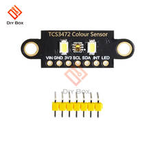 Sensor de módulo de color brillante TCS34725, luz RGB IIC para Arduino STM32, versión de dos agujeros, kits DIY 2024 - compra barato