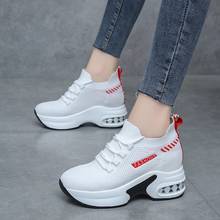 2021 nova mulher casual sapatos de altura crescente respirável tênis femininos apartamentos formadores sapatos plataforma tênis para mulher 2024 - compre barato