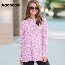 Aachoae Women Autumn Sweatshirt 2021 Leopard Print Hoodie Tops Long Sleeve Hooded Pullover Casual Loose Tunic Sudadera Mujer 2024 - buy cheap