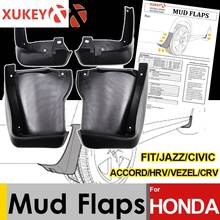 XUKEY 4x Car Mud Flaps For Honda FIT Jazz Civic Accord / EURO HRV HR-V VEZEL CRV CR-V Mudflaps Splash Guards Mud Flap Mudguards 2024 - buy cheap
