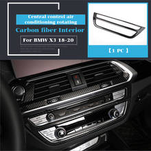 Украшение интерьера автомобиля литье углеродного волокна кондиционер CD панель управления наклейка для BMW X3 X4 G01 G02 кнопки выхода воздуха 2024 - купить недорого