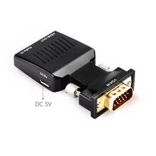 Convertidor LS VGA macho a HDMI hembra con Cables adaptadores de Audio 720/1080P para HDTV Monitor proyector PC portátil TV-Box PS 3 4 2024 - compra barato