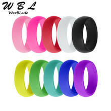 6-12 Size Food Grade FDA Silicone Ring 5mm Hypoallergenic Crossfit Flexible Rubber Finger Rings For Women Wedding Ring 10pcs/set 2024 - buy cheap