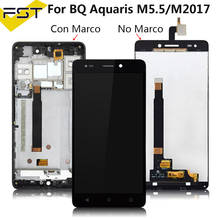 Для BQ Aquaris M5.5/BQ Aquaris M2017 ЖК-дисплей Дисплей с кодирующий преобразователь сенсорного экрана в сборе с рамкой для BQ M5.5 ЖК-дисплей Панель Tactil 2024 - купить недорого