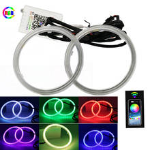 2PCS Car Rings COB RGB 60MM 70MM 80MM 90MM 95MM 100MM 110MM 120MM LED Halo Rings Headlight Car Angel Eyes Mobile APP With Cover 2024 - buy cheap