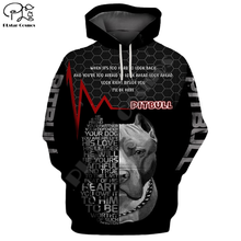 New Mens clothing Funny pitbull Dogs 3d print hoodies autumn long sleeve Sweatshirts women pullover tracksuit hood hoody outwear 2024 - buy cheap