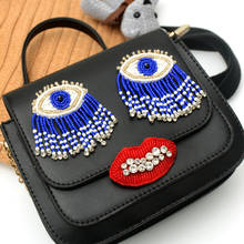 2pcs tessel eye large cloth bag stickers,beaded patches for clothes parches bordados para ropa parches termoadhesivos ropa 2024 - buy cheap