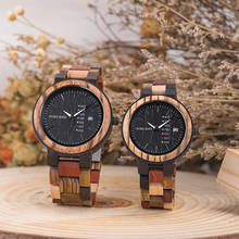 BOBO BIRD Wooden Watch Men relogio masculino Fashion Couple Quartz Wristwatch Date and Week Display Women Retro Timepieces Gift 2024 - buy cheap