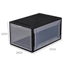 Caixa de plástico transparente à prova de poeira, podem ser sobrepostas caixas de armazenamento à prova de umidade para tênis de basquete, 1 peça 2024 - compre barato